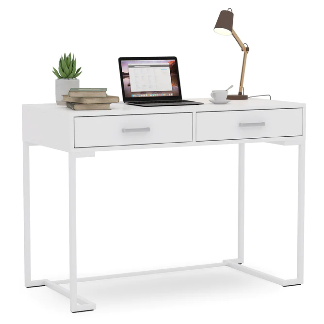 Computer Desk with Drawers, Writing Desk White Desk Study Desk